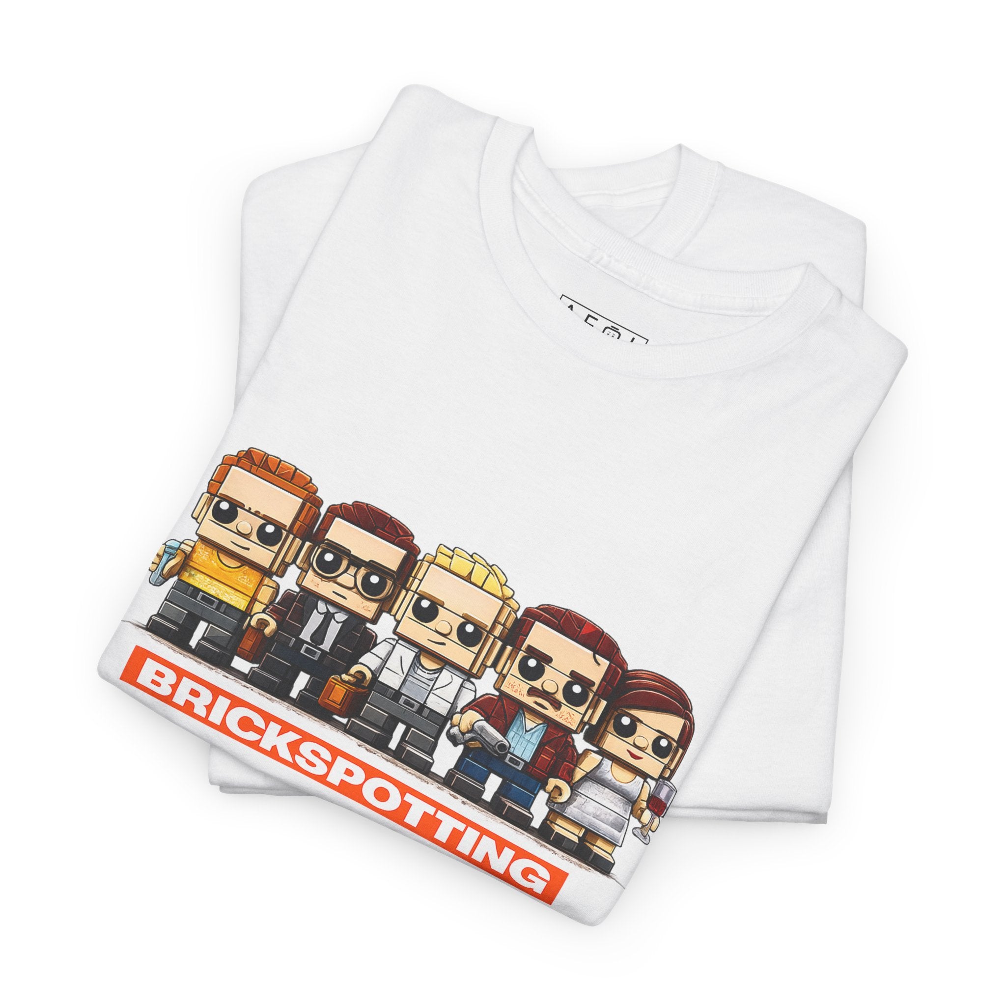 AFOL - Brickspotting Retro Pixel Crew Tee — 'BRICKSPOTTING' Gamer/Collector Shirt