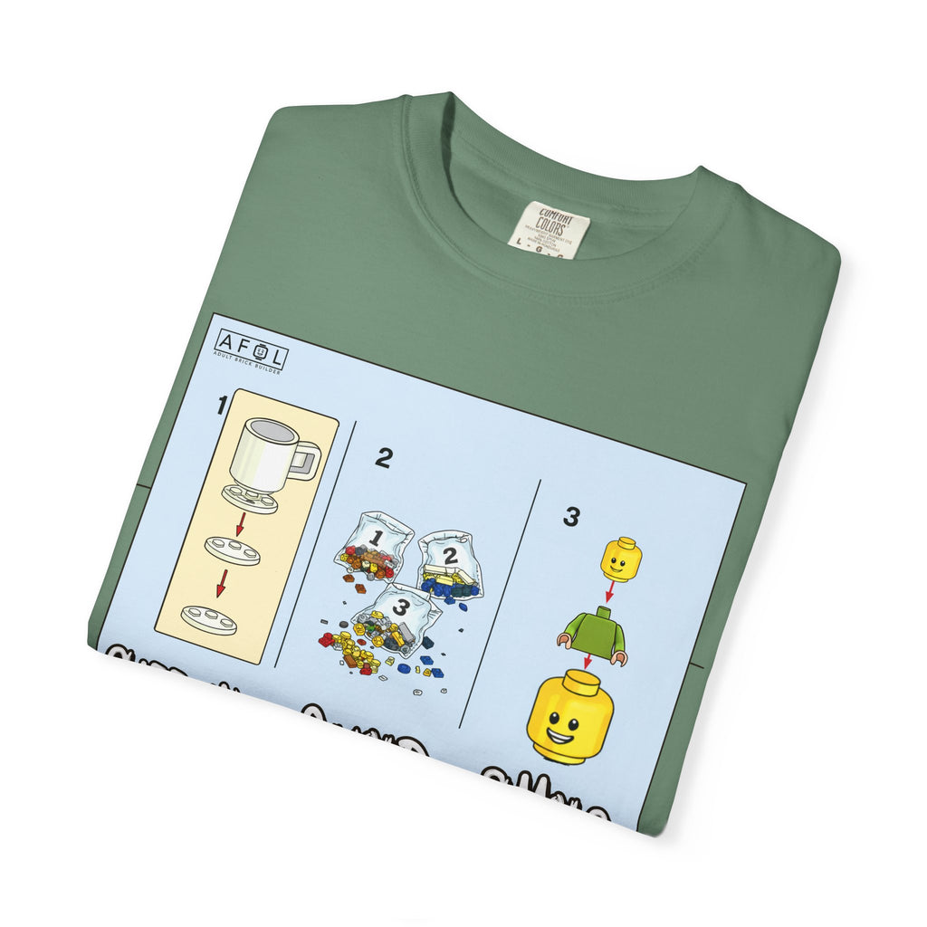 AFOL - Caffine Build and Smile Instructions Tee