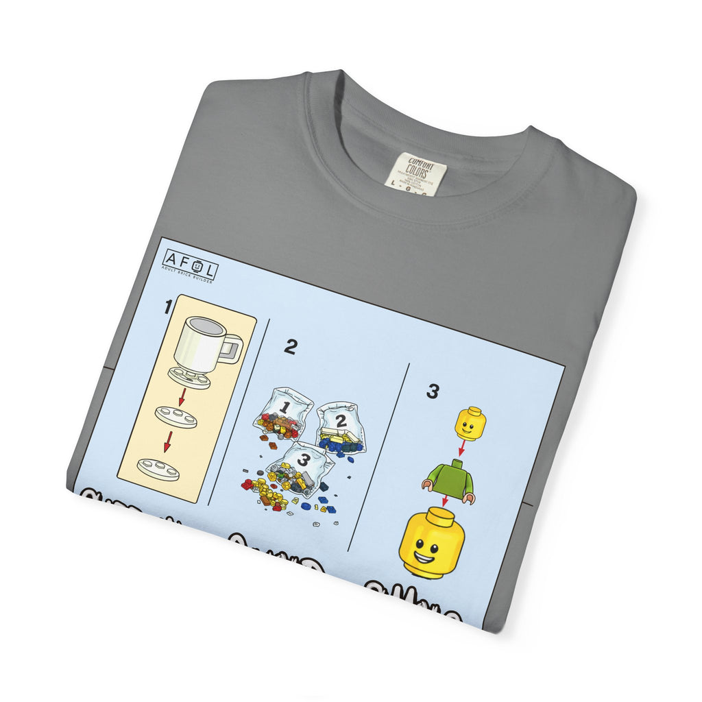 AFOL - Caffine Build and Smile Instructions Tee