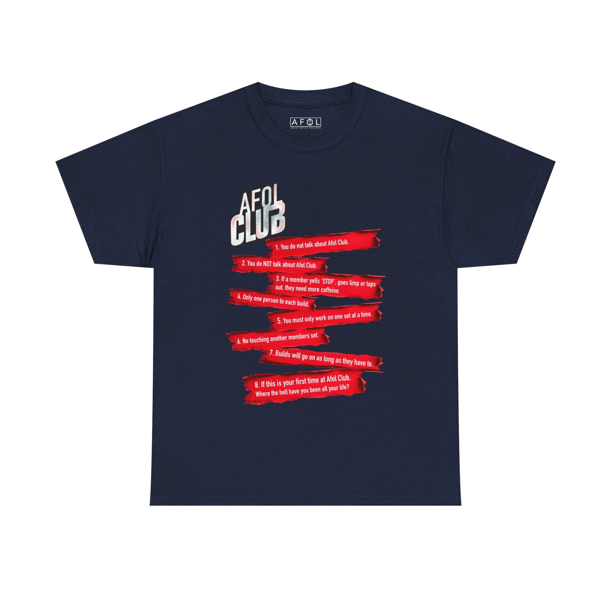 AFOL Club T-Shirt — 'AFOL CLUB' Rules Tee