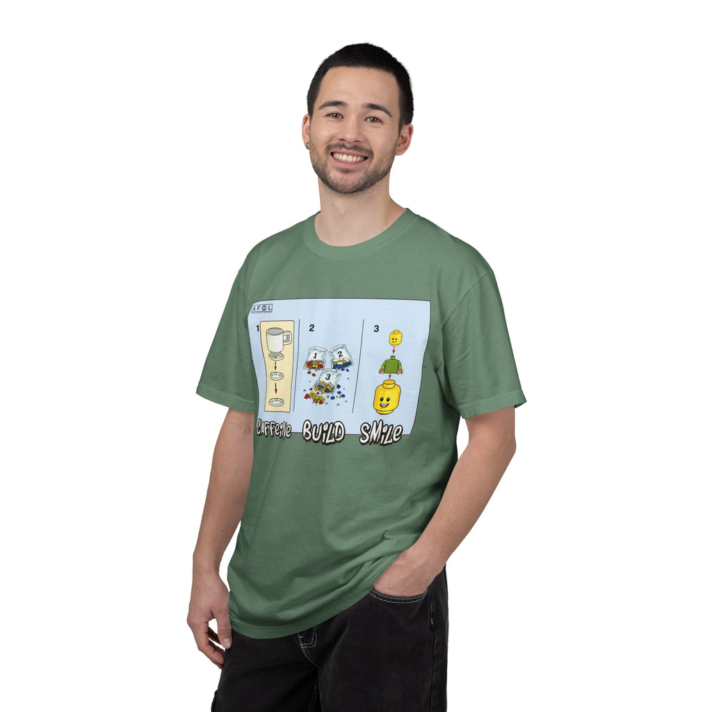 AFOL - Caffine Build and Smile Instructions Tee