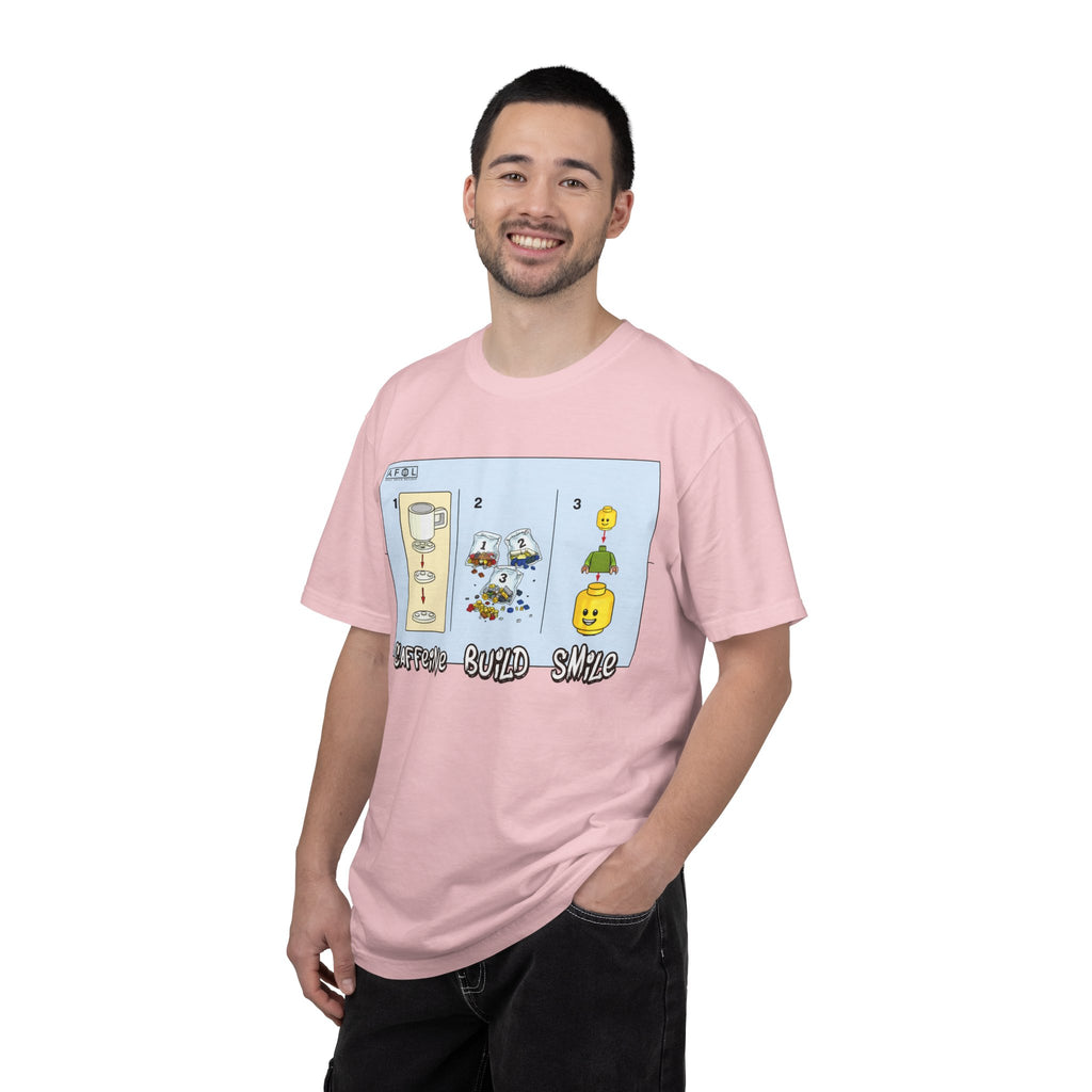AFOL - Caffine Build and Smile Instructions Tee