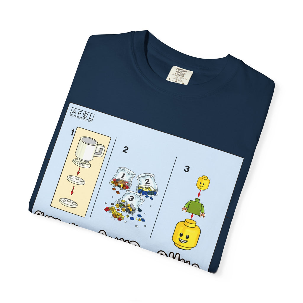 AFOL - Caffine Build and Smile Instructions Tee