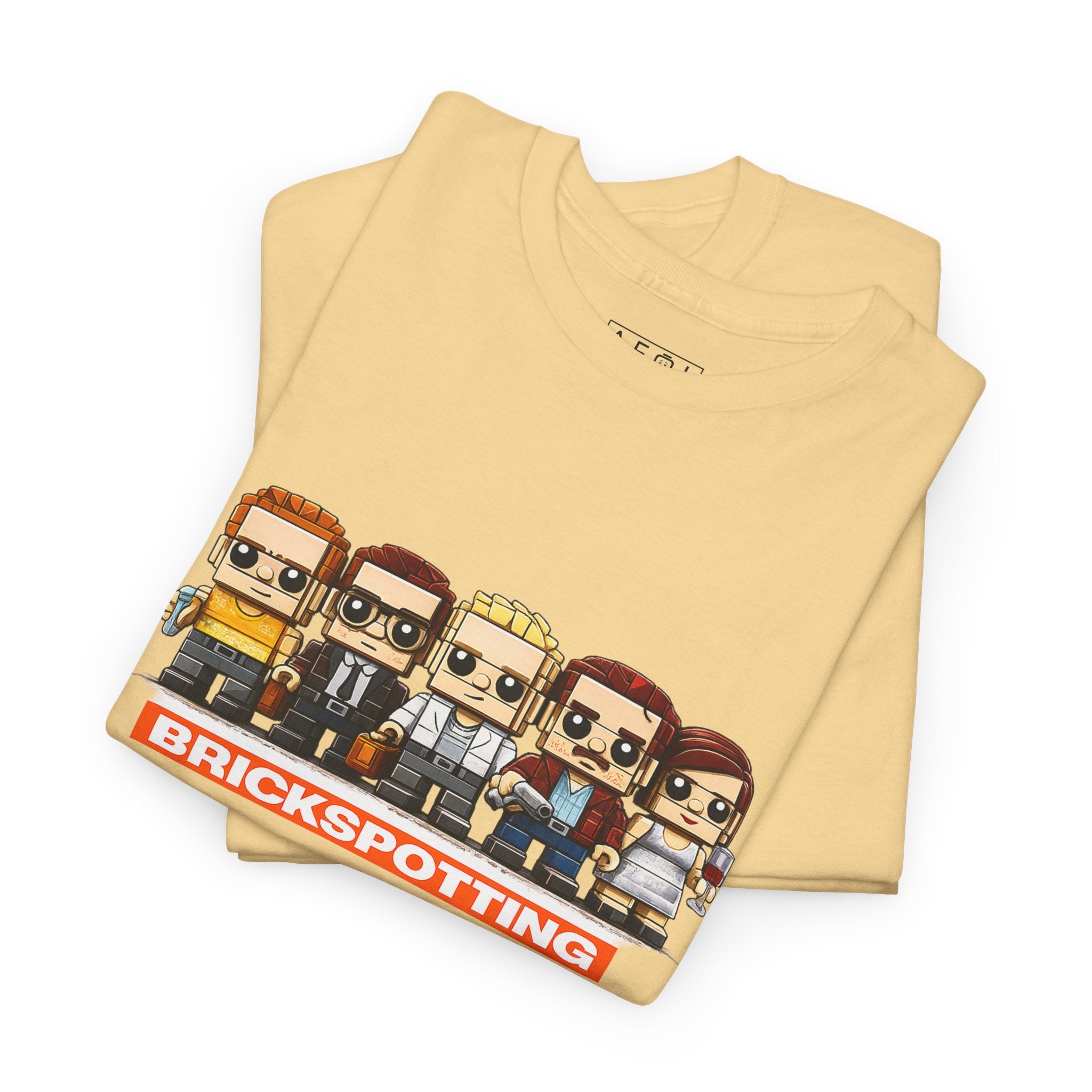 AFOL - Brickspotting Retro Pixel Crew Tee — 'BRICKSPOTTING' Gamer/Collector Shirt
