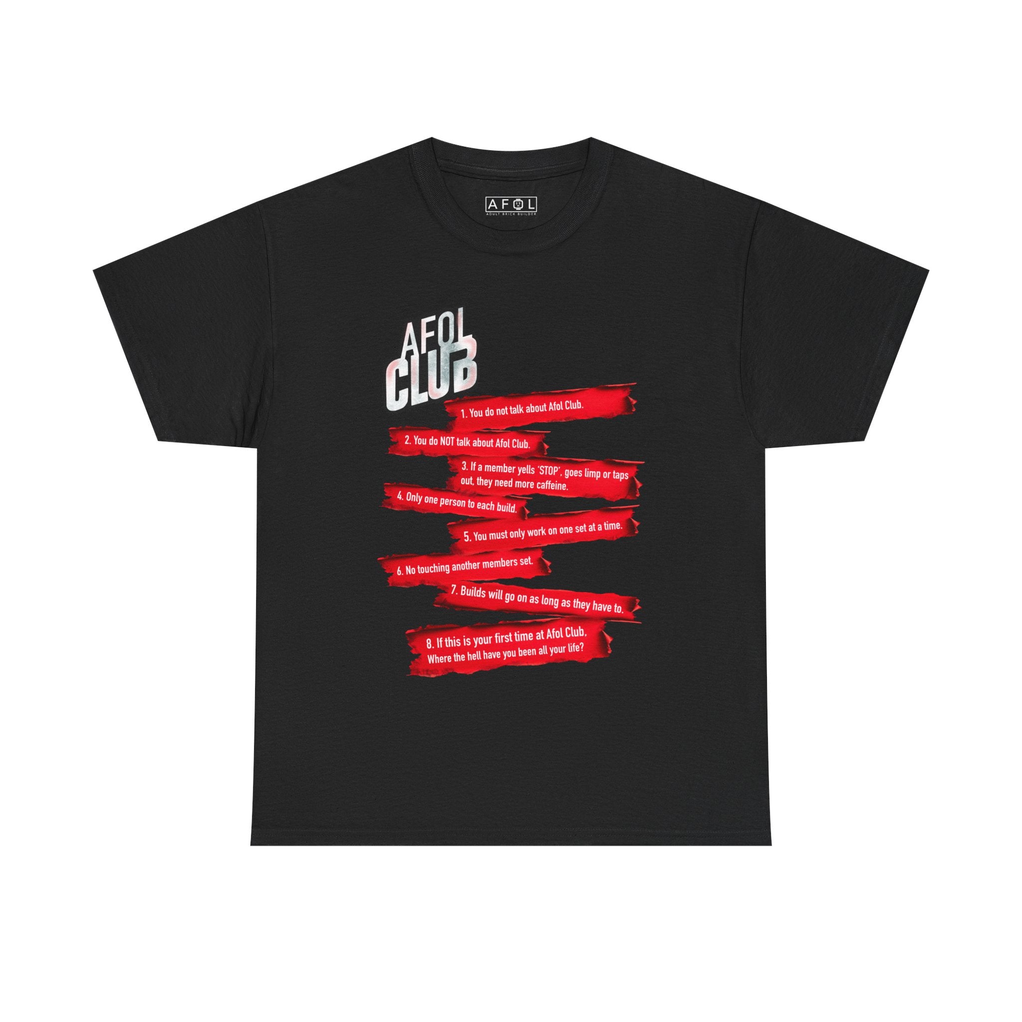AFOL Club T-Shirt — 'AFOL CLUB' Rules Tee