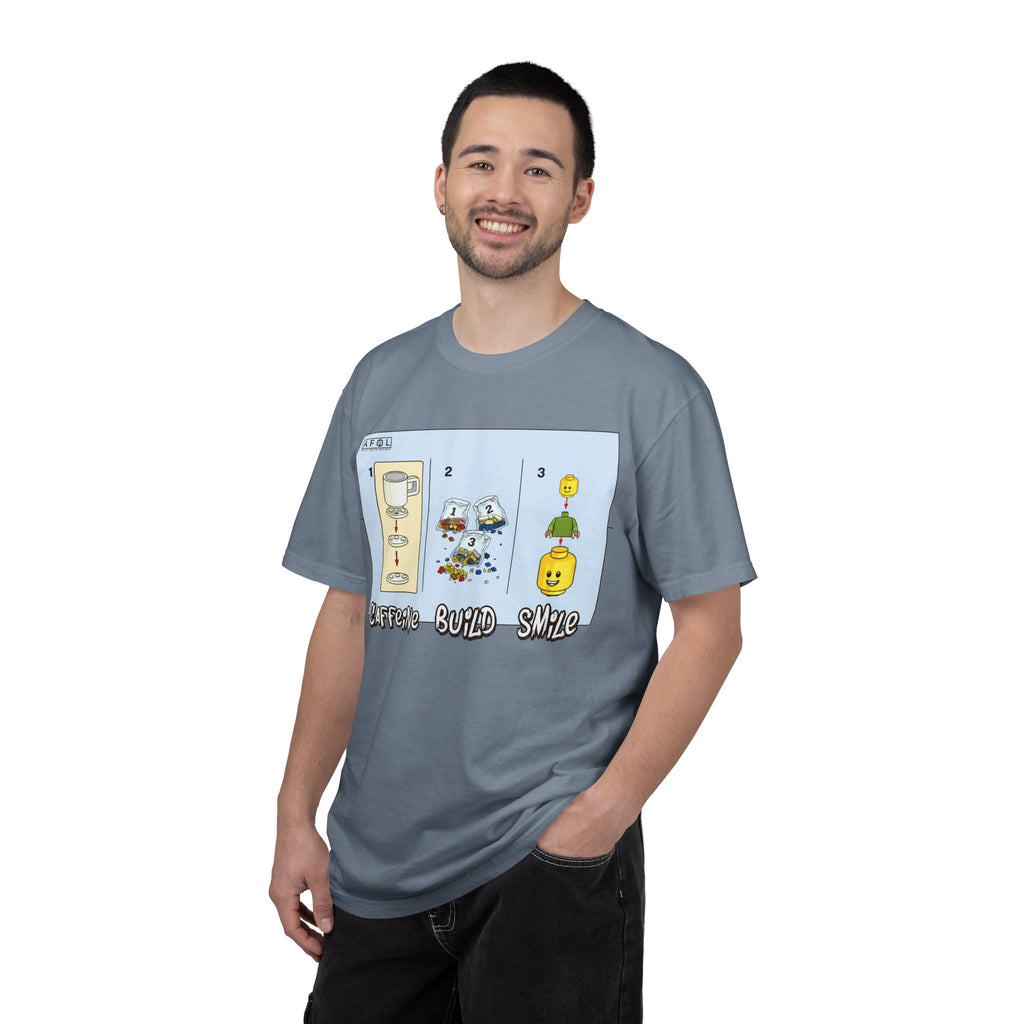AFOL - Caffine Build and Smile Instructions Tee