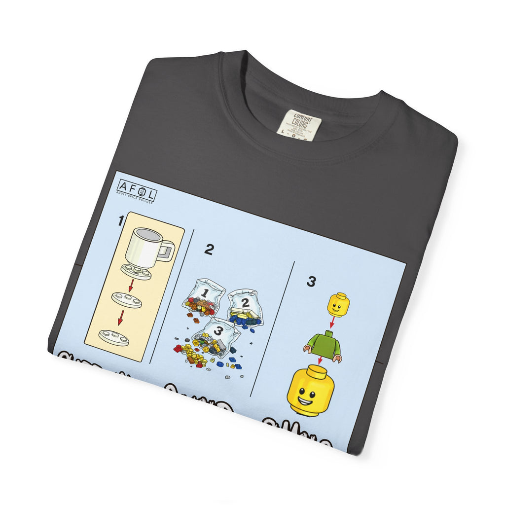 AFOL - Caffine Build and Smile Instructions Tee