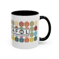 AFOL Mug Happy Faces — Colorful Smiling Brick Pattern (11/15 oz)