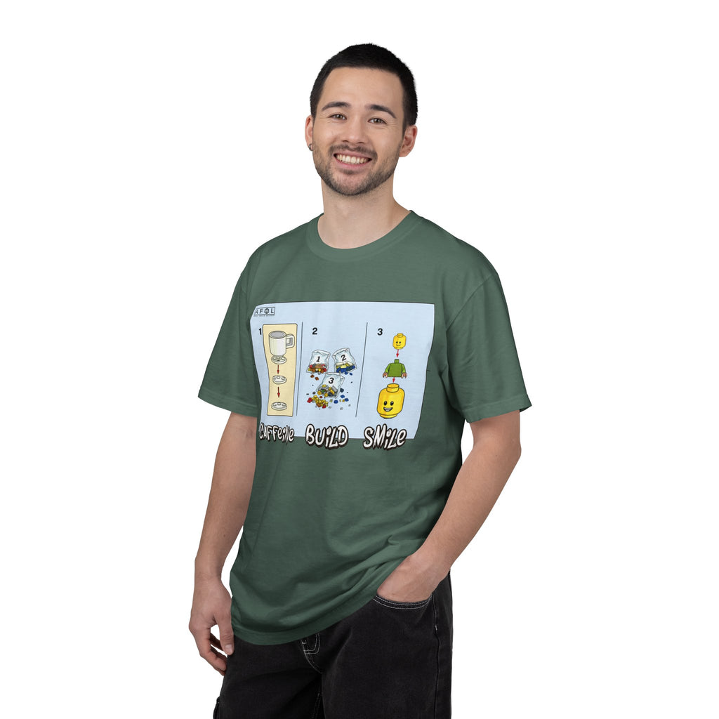 AFOL - Caffine Build and Smile Instructions Tee