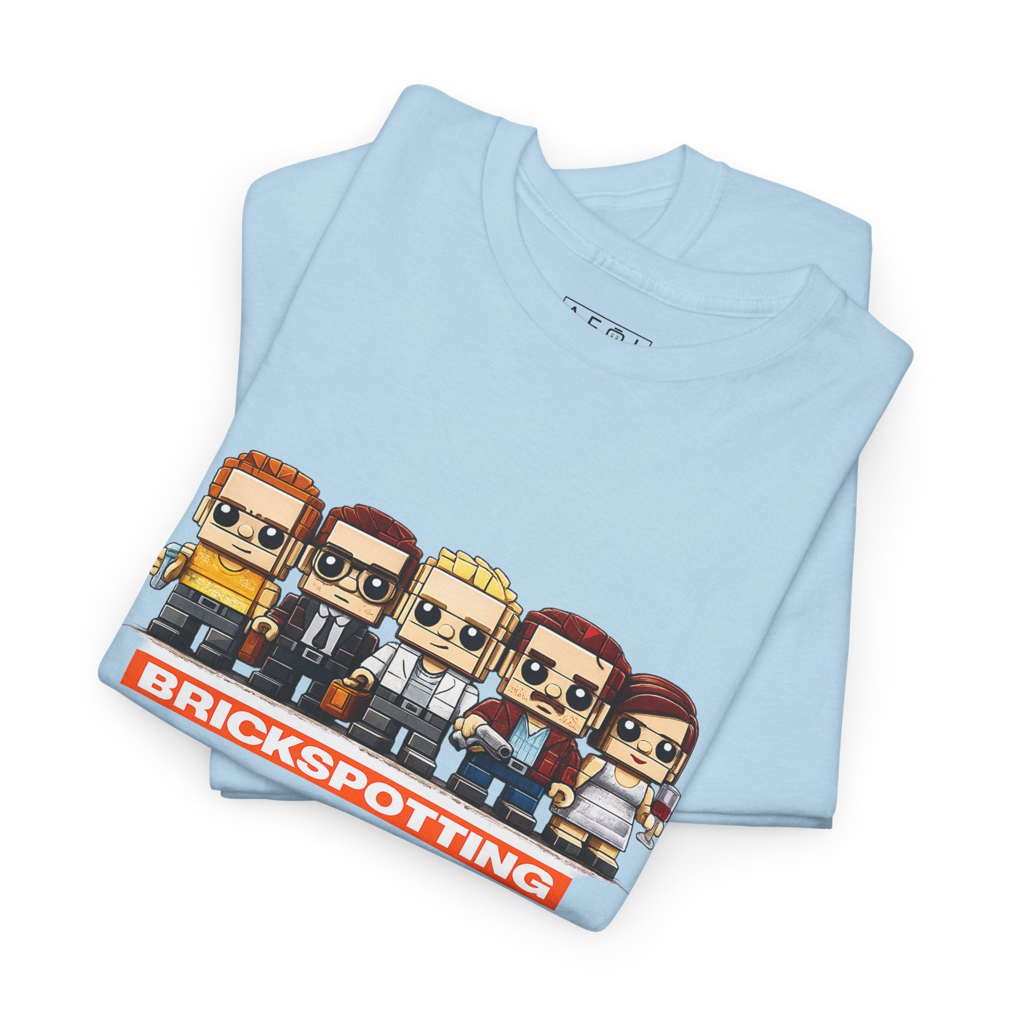 AFOL - Brickspotting Retro Pixel Crew Tee — 'BRICKSPOTTING' Gamer/Collector Shirt